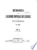 Mémoires de l'Academie impériale des sciences de St.-Pétersbourg