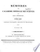 Mémoires de l'Académie impériale des sciences de St.-Pétersbourg