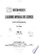 Mémoires de l'Académie Impériale des Sciences de St. Pétersbourg