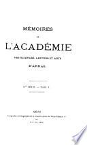 Mémoires de l'Académie impériale des sciences, lettres et arts d'Arras
