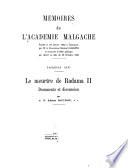 Mémoires de l'Académie malgache