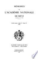 Mémoires de l'Académie nationale de Metz