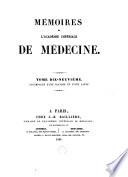 Mémoires de l'Académie Royale de Médecine