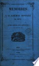 Mémoires de l'Académie royale de Metz