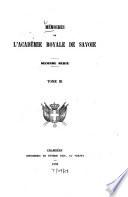 Mémoires de l'Académie Royale de Savoie
