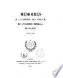Memoires de l'Academie royale des sciences de l'Institut de France