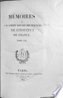 Mémoires de l'Académie royale des sciences de l'Institut de France