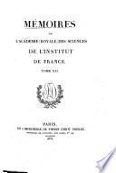 Mémoires de l'Académie royale des sciences de l'Institut de France