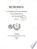 Memoires de l'Academie royale des sciences de l'Institut de France
