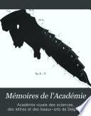 Mémoires de l'Academie royale des sciences, des lettres et des beaux-arts de Belgique