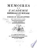 Mémoires de l'Académie Royale des Sciences, des Lettres et des Beaux-Arts de Belgique