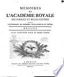 Memoires de l'Academie royale des sciences et belles lettres depuis l'avenement de Frederic Guillaume 2. au throne