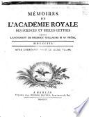 Mémoires de l'Académie royale des sciences et belles-lettres depuis l'avènement de Fréderic Guillaume II [-Fréderic Guillaume III] au trône