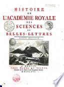 Mémoires de l'Académie royale des sciences et belles-lettres depuis l'avénement de Fréderic Guillaume III au trône avec l'histoire pour le même temps