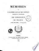 Memoires de l'Academie royale des sciences morales et politiques de l'Institut de France