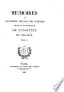 Mémoires de l'Académie royale des sciences morales et politiques de l'Institut de France