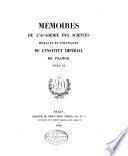 Mémoires de l'Académie royale des sciences morales et politiques de l'Institut de France