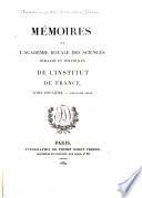 Mémoires de l'Académie royale des sciences morales et politiques de l'Institut de France