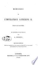 Mémoires de l'impératrice Catherine II