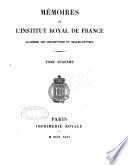 Mémoires de l'Institut de France, Académie des Inscriptions et belles-lettres