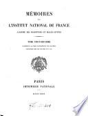 Mémoires de l'Institut de France, Académie des Inscriptions et Belles-Lettres