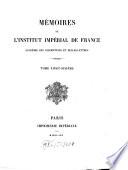 Mémoires de l'Institut de France, Académie des Inscriptions et Belles-Lettres