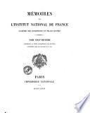 Memoires de L'Institut National De France