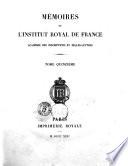 Memoires de l'Institut Royal de France