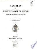 Mémoires de l'Institut Royal de France