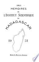 Mémoires de l'Institut scientifique de Madagascar