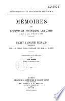 Mémoires de l'ouvrier François Leblanc