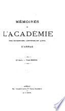 Mémoires de la Académie impériale des sciences, lettres et arts d'Arras