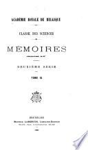 Mémoires de la Classe des sciences