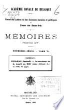 Mémoires de la Classe des sciences
