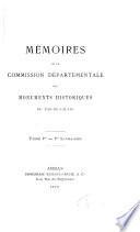 Mémoires de la Commission départementale des monuments historiques du Pas-de-Calais