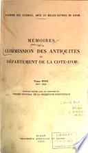 Mémoires de la Commission des antiquités du départment de la Côte-d'Or