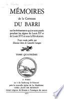 Mémoires de la comtesse Du Barri sur les événements qui se sont passés pendant les règnes de Louis XV et de Louis XVI et sous la Révolution