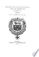 Mémoires de la cour d'Espagne sous le regne de Charles II, 1678-1682