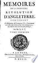 Mémoires de la dernière revolution d'Angleterre