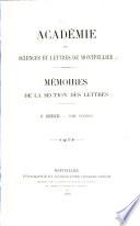 Mémoires de la Section des lettres