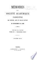 Mémoires de la Société académique d'agriculture, des sciences, arts et belles-lettres du département de l'Aube