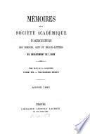 Mémoires de la Société Académique d'Agriculture des Sciences, Arts et Belles-Lettres du Département de l'Aube