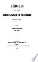 Mémoires de la Société archéologique et historique de l'Orléanais