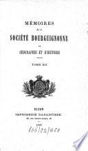 Mémoires de la Société Bourguignonne de Géographie et d'Histoire