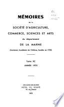 Mémoires de la Société d'agriculture, commerce, sciences et arts du département de la Marne