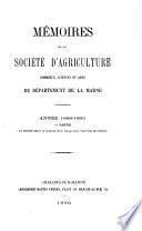 Mémoires de la Société d'agriculture, commerce, sciences et arts du département de la Marne
