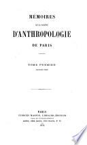 Mémoires de la Societé d'Anthropologie de Paris