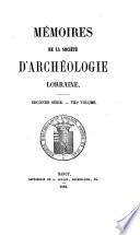 Mémoires de la Société d'archéologie lorraine