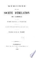 Mémoires de la Société d'émulation de Cambrai