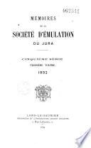 Mémoires de la Société d'émulation du Jura